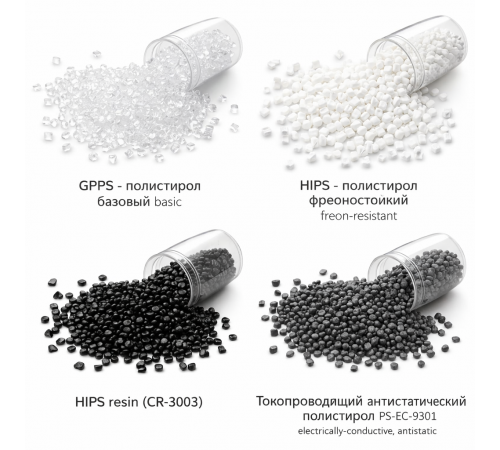 Токопроводящий антистатический полистирол PS-EC-9301 electrically-conductive, antistatic