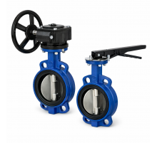 Затвор поворотный межфланцевый ABRA-BUV-VF826D032/040G Ду40 Ру16 с редуктором