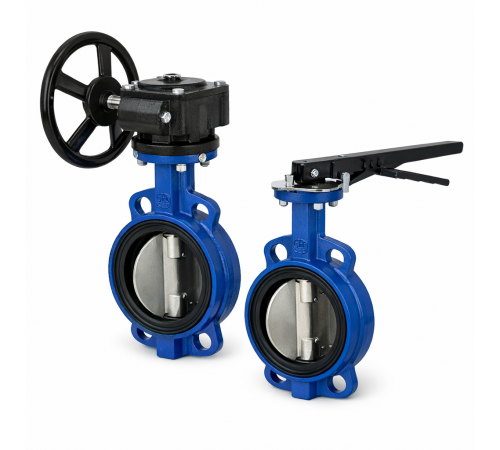 Затвор поворотный межфланцевый ABRA-BUV-VF826D032/040G Ду40 Ру16 с редуктором