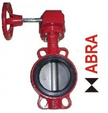 Затвор поворотный межфланцевыйABRA-BUV-VF866D150G Ду Ру16 с редуктором